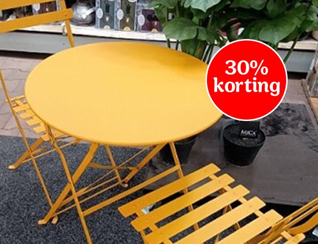 Bistroset Okergeel